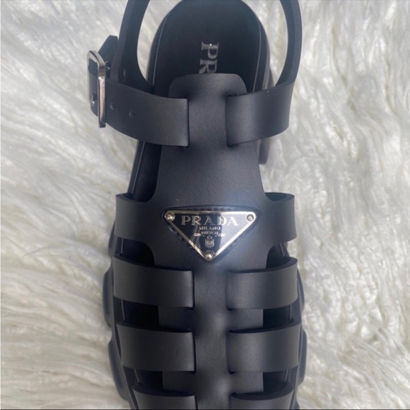 Prada Black Strappy Sandals - Picture 3 of 10